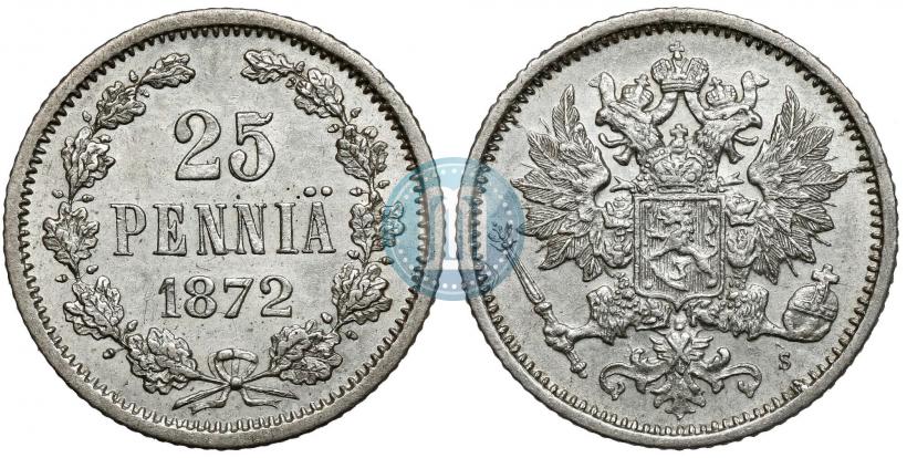 Picture 25 pennia 1872 year S 