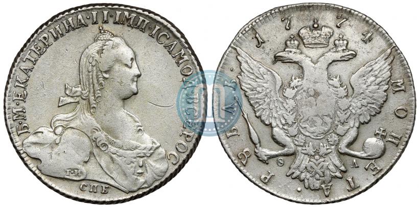 Picture 1 rouble 1774 year СПБ-ФЛ 