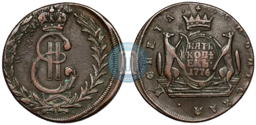 Фото 5 копеек 1776 года КМ 
