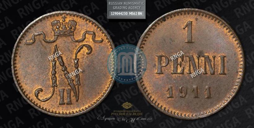 Picture 1 penni 1911 year  