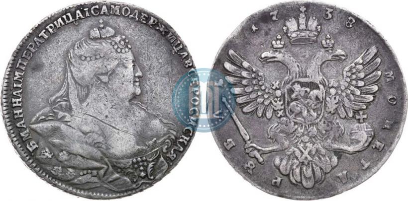 Фото 1 рубль 1738 года  "Московский тип"