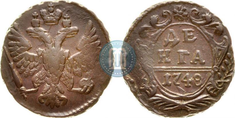 Фото Денга 1748 года  