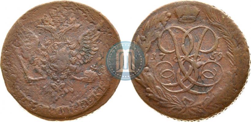 Picture 5 kopecks 1759 year  