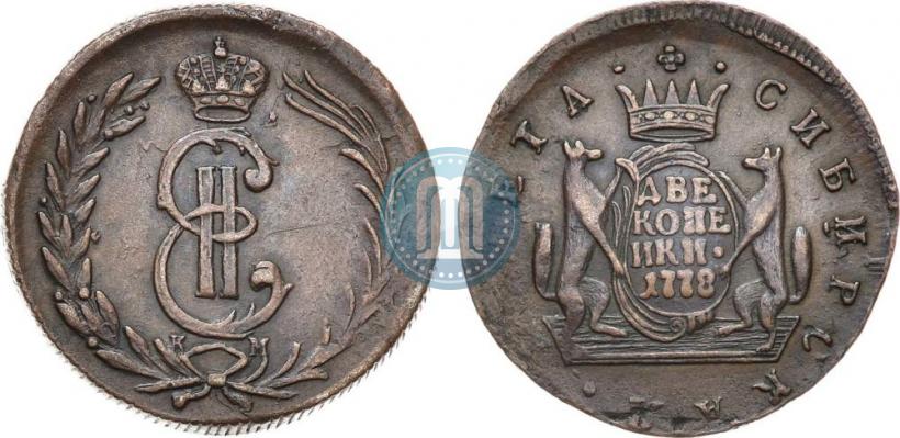 Picture 2 kopecks 1778 year КМ 