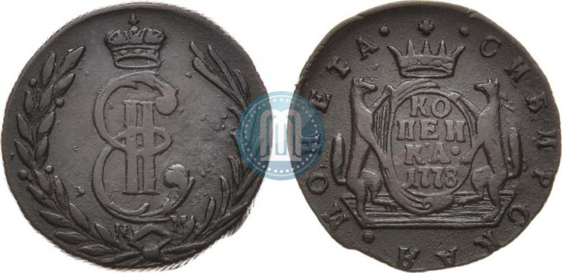 Picture 1 kopeck 1778 year КМ 