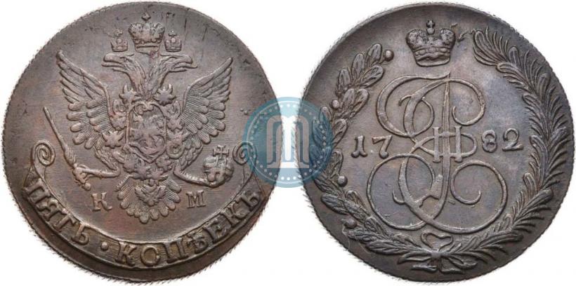 Picture 5 kopecks 1782 year КМ 