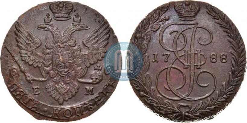 Фото 5 копеек 1788 года ЕМ 