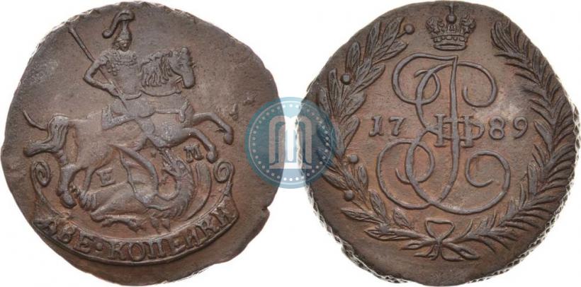 Фото 2 копейки 1789 года ЕМ 