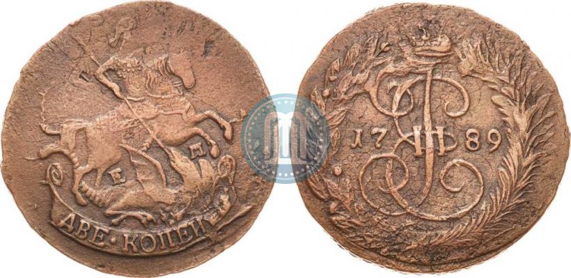 Фото 2 копейки 1789 года ЕМ 