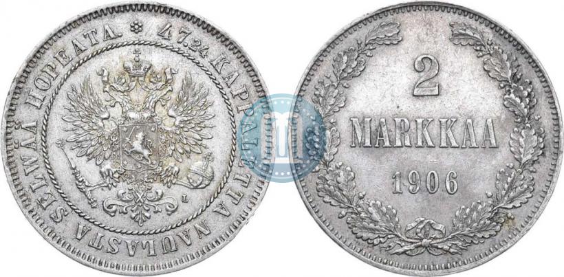 Picture 2 markkaa 1906 year L 