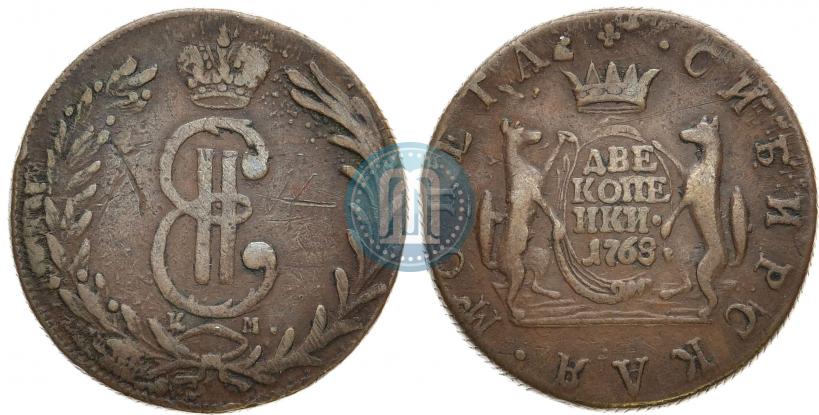 Picture 2 kopecks 1768 year КМ 