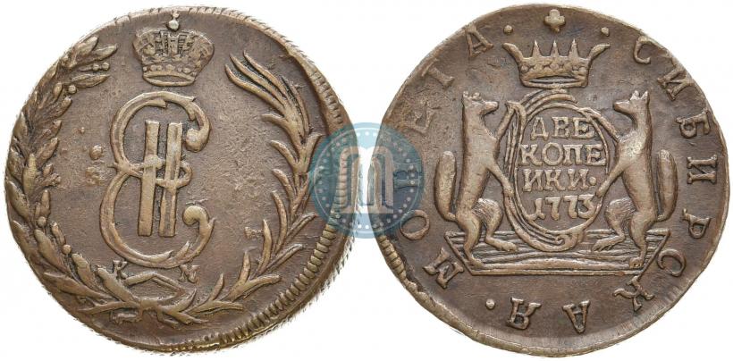 Picture 2 kopecks 1773 year КМ 