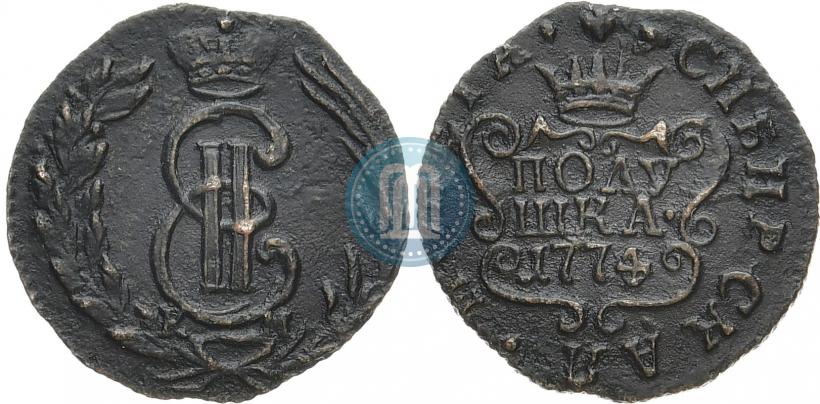 Фото Полушка 1774 года КМ 