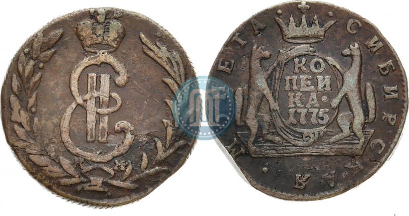 Фото 1 копейка 1775 года КМ 
