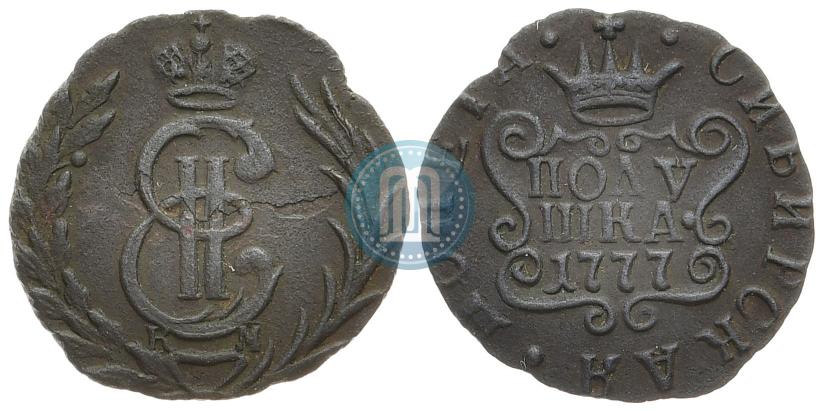 Фото Полушка 1777 года КМ 