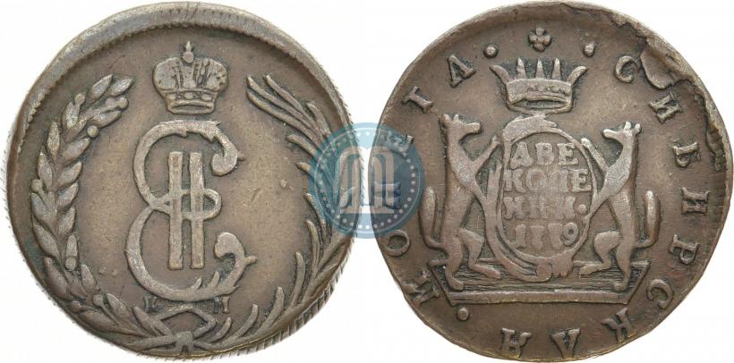 Фото 2 копейки 1779 года КМ 