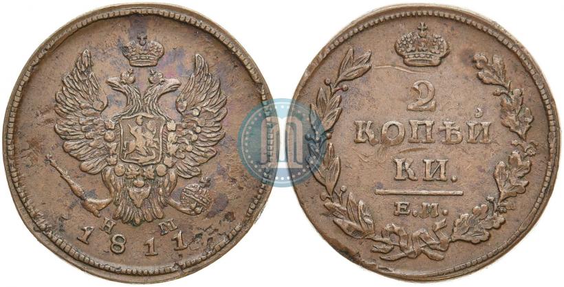 Picture 2 kopecks 1811 year ЕМ-НМ 