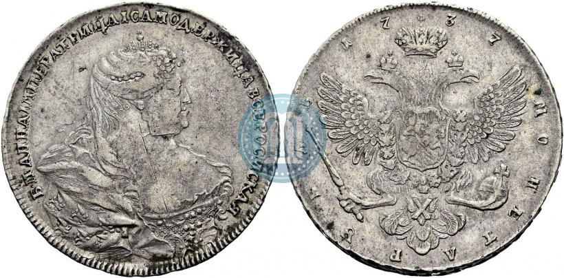 Picture 1 rouble 1737 year  "Portrait by Gedlinger"