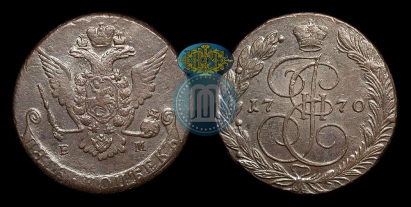 Picture 5 kopecks 1770 year ЕМ 