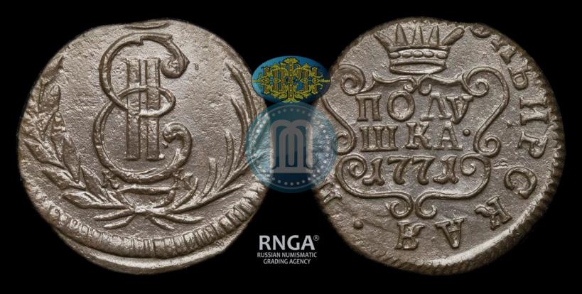 Фото Полушка 1771 года КМ 