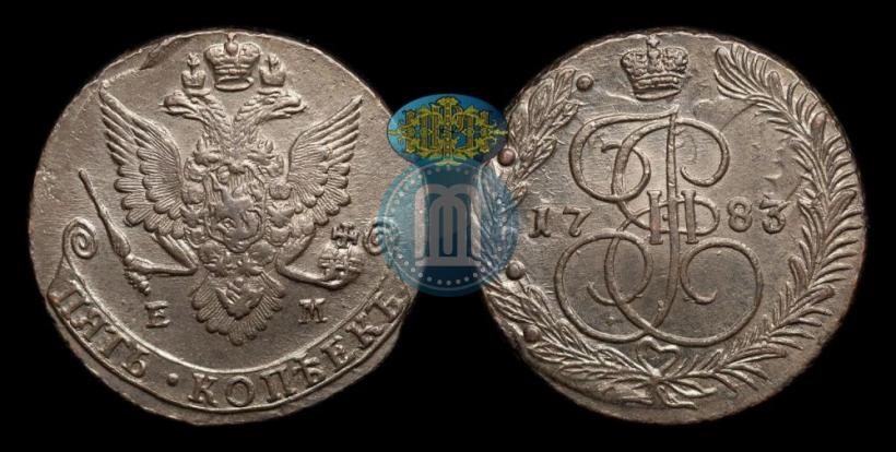 Picture 5 kopecks 1783 year ЕМ 