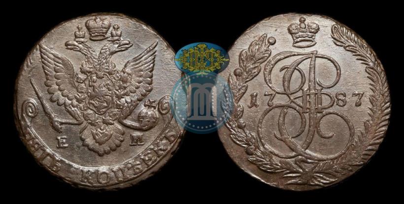 Picture 5 kopecks 1787 year ЕМ 