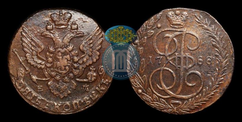 Фото 5 копеек 1788 года ЕМ 