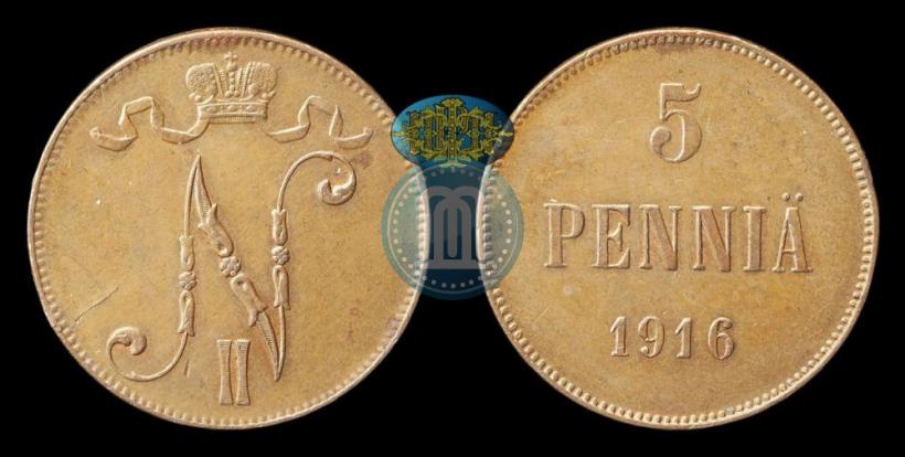 Фото 5 пенни 1916 года  