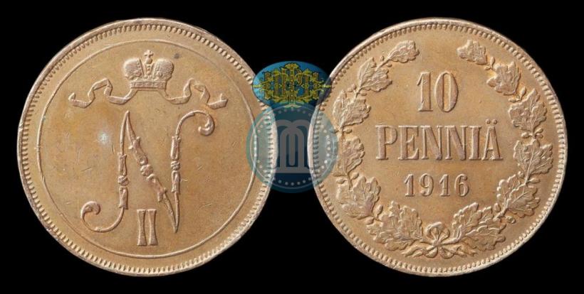 Фото 10 пенни 1916 года  