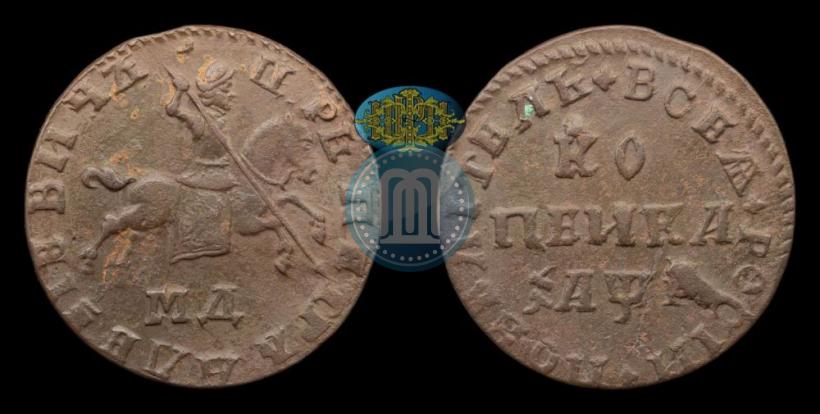 Picture 1 kopeck 1710 year МД 