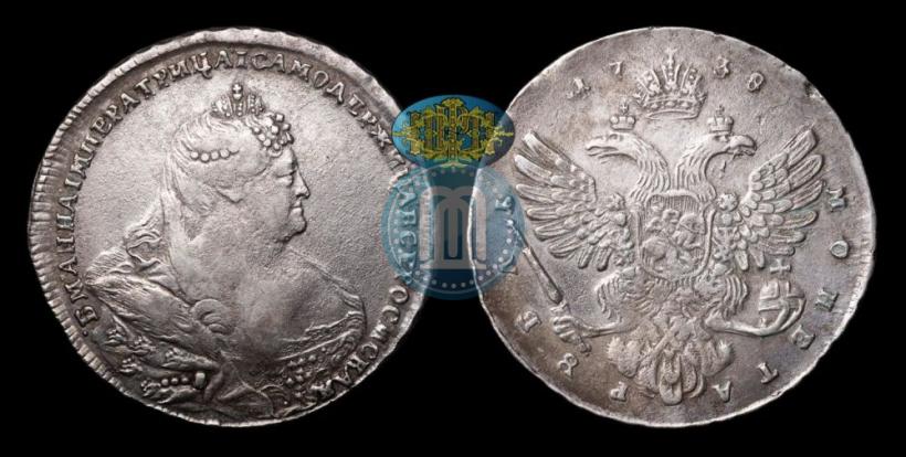 Picture 1 rouble 1738 year  "Moscow type"