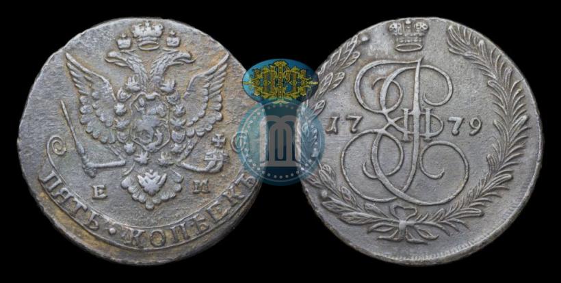 Picture 5 kopecks 1779 year ЕМ 