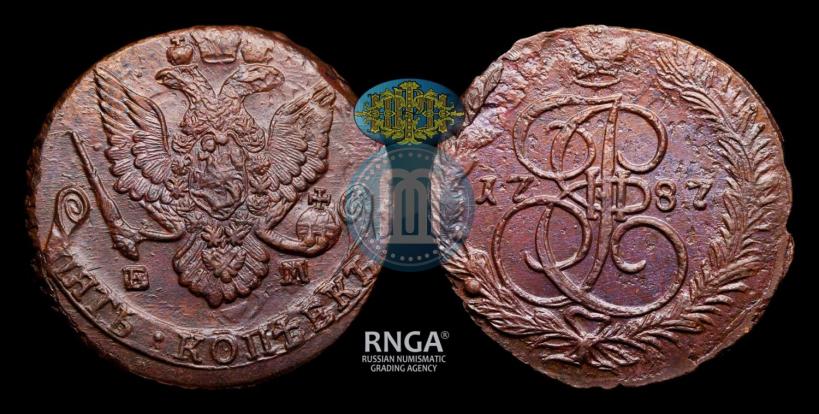 Фото 5 копеек 1787 года ЕМ 