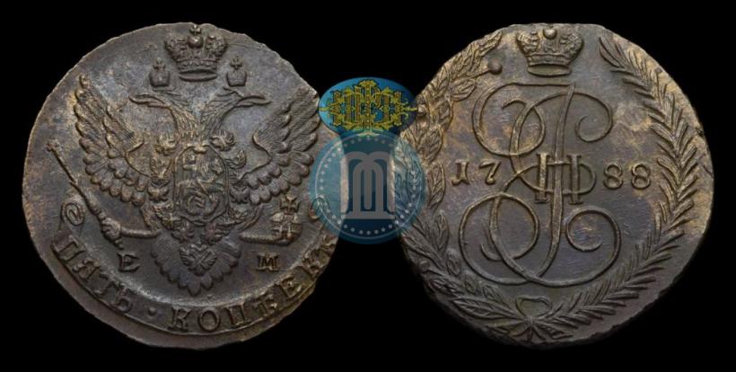 Фото 5 копеек 1788 года ЕМ 