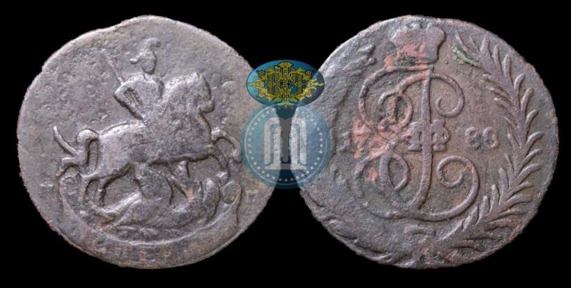 Фото 1 копейка 1788 года ММ 