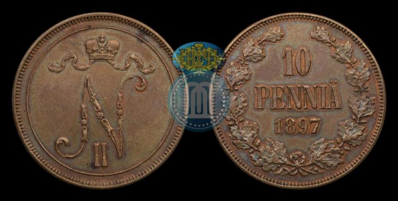 Picture 10 pennia 1897 year  