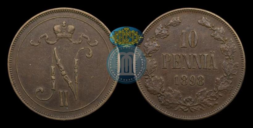 Picture 10 pennia 1898 year  
