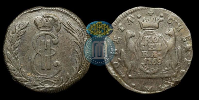 Picture 1 kopeck 1768 year КМ 