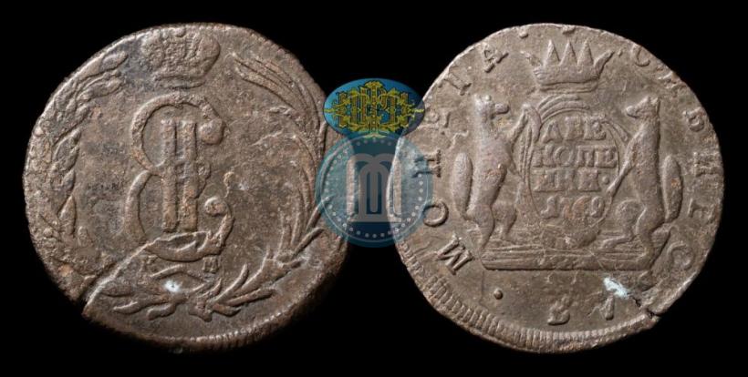 Фото 2 копейки 1769 года КМ 