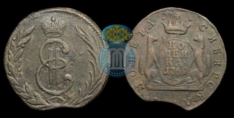 Picture 1 kopeck 1769 year КМ 