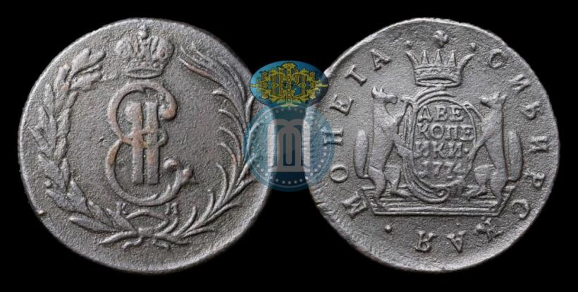 Фото 2 копейки 1774 года КМ 