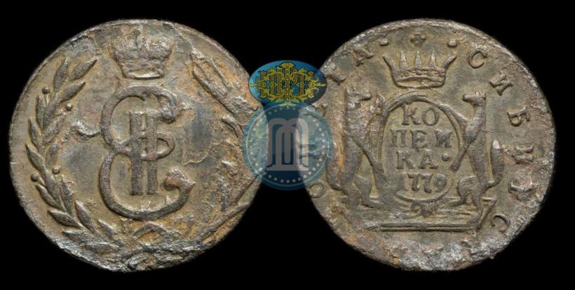 Picture 1 kopeck 1779 year КМ 