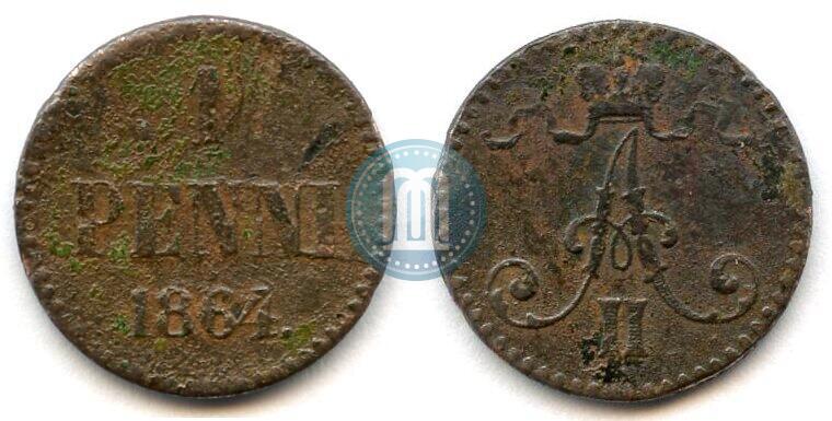 Picture 1 penni 1864 year  