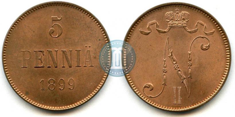 Фото 5 пенни 1899 года  