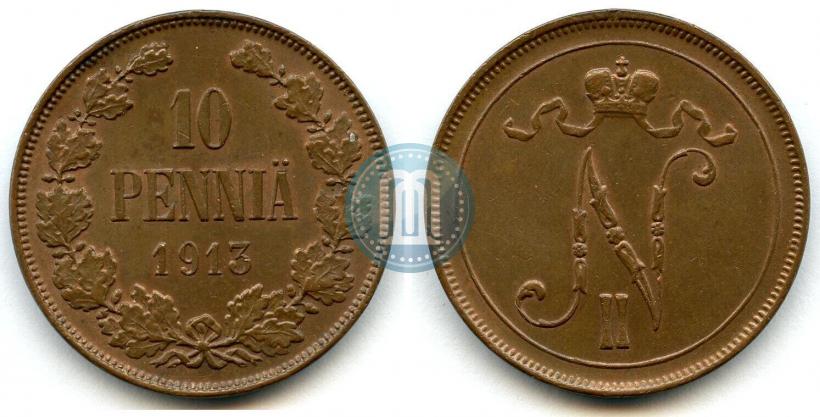 Picture 10 pennia 1913 year  