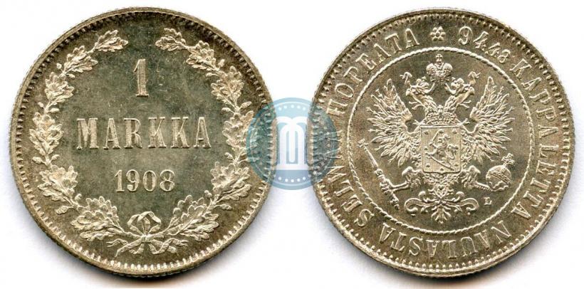 Picture 1 markka 1908 year L 