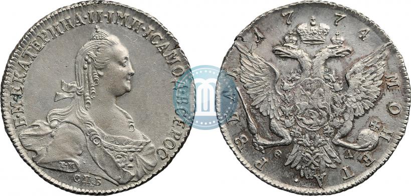 Picture 1 rouble 1774 year СПБ-ФЛ 