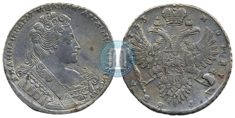 Фото 1 рубль 1733 года  