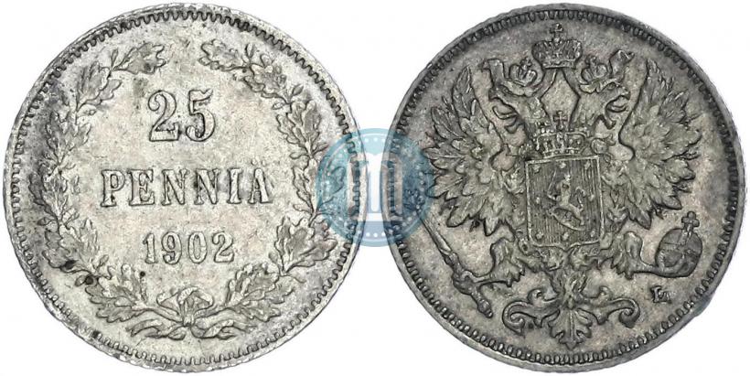 Фото 25 пенни 1902 года L 