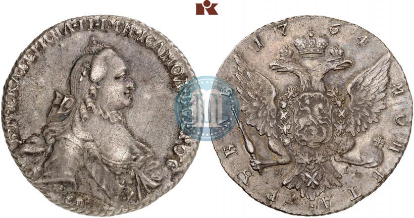 Фото 1 рубль 1764 года СПБ-ЯI 